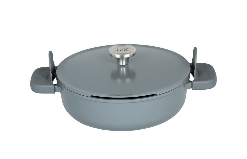 BergHOFF 8501446 Leo Phantom Kapaklı Yapışmaz Pilav Tenceresi Smoked Grey 28 Cm