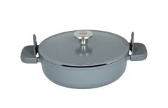 BergHOFF 8501446 Leo Phantom Kapaklı Yapışmaz Pilav Tenceresi Smoked Grey 28 Cm