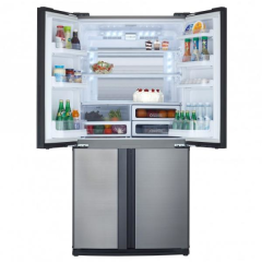 Sharp SJ-EX820F2-SL 4 Kapılı Gardırop Tipi NoFrost Buzdolabı Inox 605 Lt.