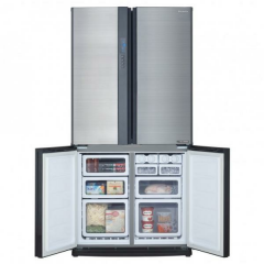 Sharp SJ-EX820F2-SL 4 Kapılı Gardırop Tipi NoFrost Buzdolabı Inox 605 Lt.
