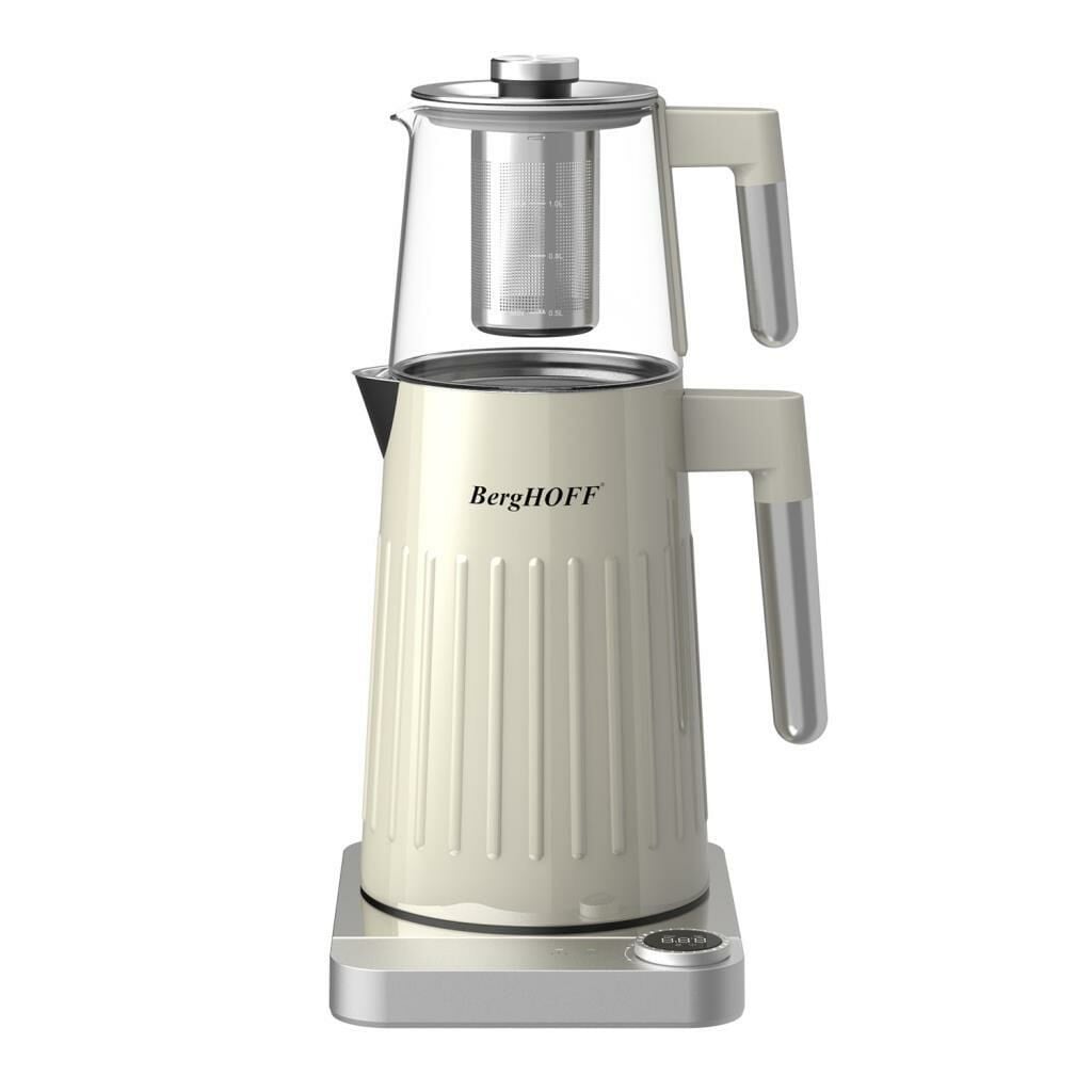 BergHOFF GEM 7950906 1.7 Litre Krem Gümüş Kulplu Çay Makinesi