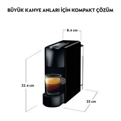 Nespresso Essenza C30 Mini Kapsüllü Kahve Makinesi Piano Black