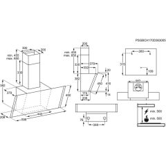 Electrolux EFV60657OK Eğimli Siyah Cam Davlumbaz 60 cm