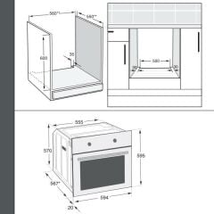 Beko OIM 27200 AV Rustik Ankastre Fırın Avena (Desenli Krem)