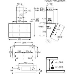 Electrolux LFV619K Ankastre 90 cm Duvar Tipi Davlumbaz