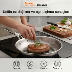 Berndes 099325 Signature Paslanmaz Çelik Tava 32 cm