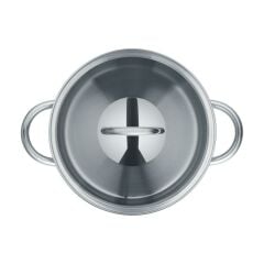 Berndes 099325 B.MINI Paslanmaz Çelik Tencere (Cam Kapaklı) 14 cm
