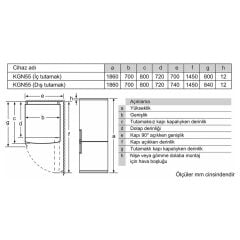 Siemens KG55NCWE0N iQ300 Alttan Donduruculu Buzdolabı Beyaz