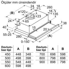 Siemens LI63TCA21T iQ100 Teleskopik Aspiratör 60 cm Beyaz