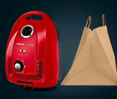 Siemens VSC3A210 Toz Torbalı Süpürge Kırmızı