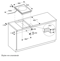 Gaggenau VI414113 400 Serisi Vario İndüksiyon Wok 38 cm