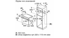 Siemens HR538ABS1 iQ500 Buhar Fonksiyonlu Ankastre Fırın