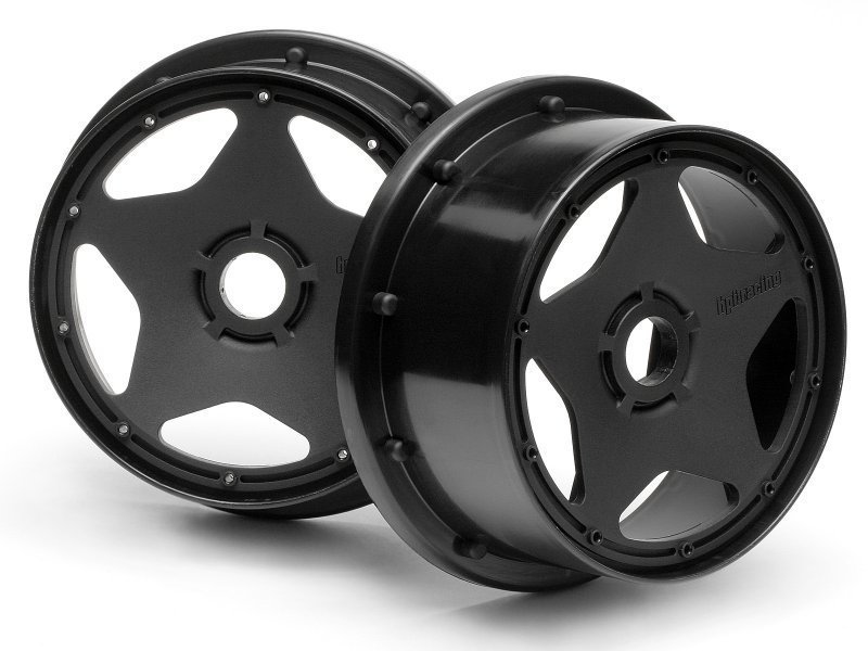 SUPER STAR WHEEL BLACK (120x60mm/2pcs) BAJA 5B/For Front