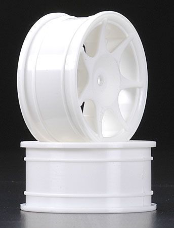 7 SPOKE WIDE WHEELS 26MM WHITE (2 PCS)