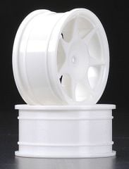 7 SPOKE WIDE WHEELS 26MM WHITE (2 PCS)