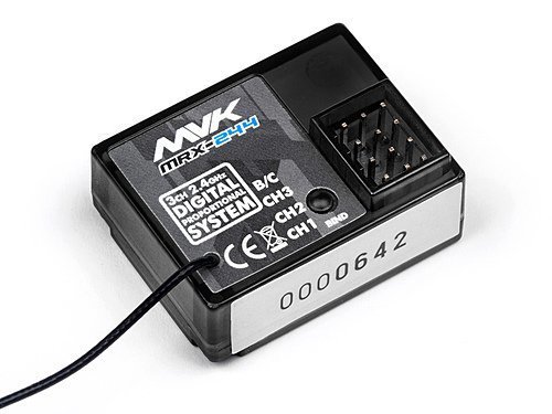 MRX-244 MAVERICK 2.4GHZ 3CH RECEIVER WITH BUILT IN FAILSAFE