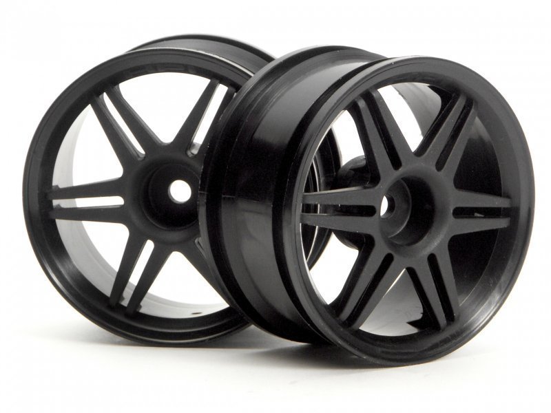 1/10 12 SPOKE CORSA WHEEL BLACK 26mm (3mm OFFSET)