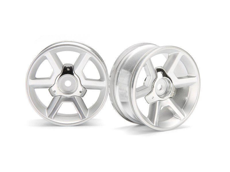 1/10 GT WHEEL SILVER (6mm OFFSET/2pcs)