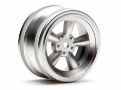 1/10 VINTAGE 5 SPOKE WHEEL 26mm MATTE CHROME 0mm OFFSET