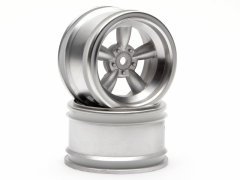 1/10 VINTAGE 5 SPOKE WHEEL 31mm MATTE CHROME 6mm OFFSET