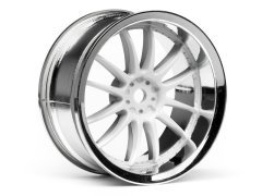 1/10 WORK XSA 02C WHEEL 26mm CHROME/WHITE (3mm OFFSET) (2pcs)