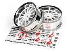 1/10 WORK XSA 02C WHEEL 26mm CHROME/WHITE (3mm OFFSET) (2pcs)
