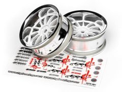 1/10 WORK XSA 02C WHEEL 26mm CHROME/WHITE (6mm OFFSET) (2pcs)