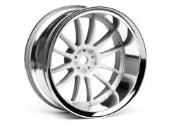 1/10 WORK XSA 02C WHEEL 26mm CHROME/WHITE (9mm OFFSET) (2pcs)