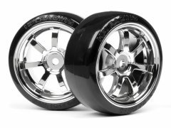 1/10 T-DRIFT TIRE 26mm RAYS 57S-PRO WHEEL CHROME