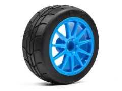 1/8 MOUNTED GYMKHANA TIRE/SPEEDLINE CORSE TURINI WHEEL SET (CYAN/2PCS)