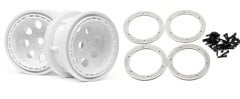 1/10 ROCK 8 BEAD LOCK WHEEL WHITE 2.2'' (55x36mm/2pcs) rock crawler jantı (2 pcs)
