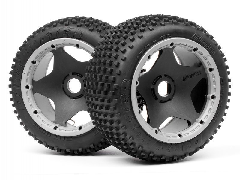 DIRT BUSTER BLOCK TIRE S COMPOUND on BLACK WHEEL