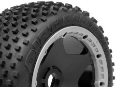 DIRT BUSTER BLOCK TIRE S COMPOUND on BLACK WHEEL