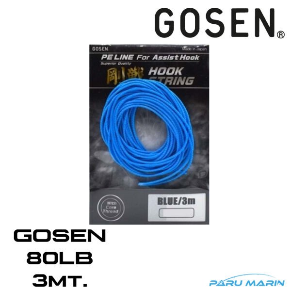 Gosen Assist PE Line (Mavi) Jig Asist İpi 80lb. 3mt.