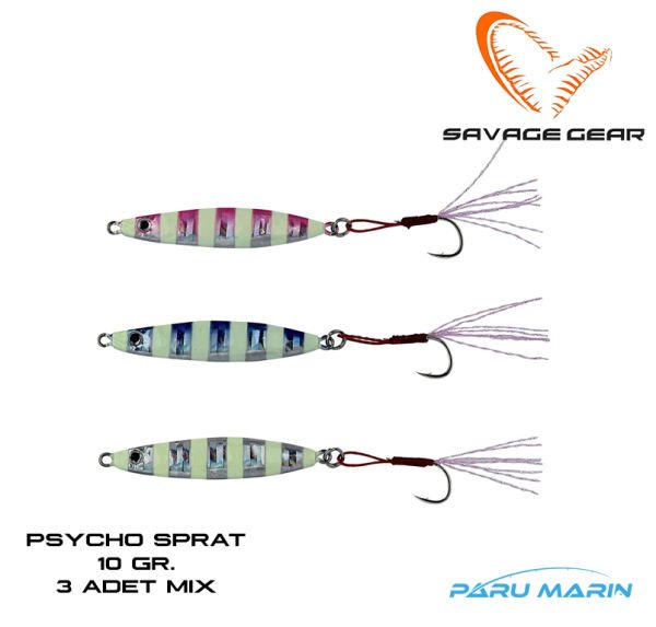 Savage Gear Psycho Sprat 10gr. Lrf 3 Adet (Turkish Zebra Mix) Suni Yem