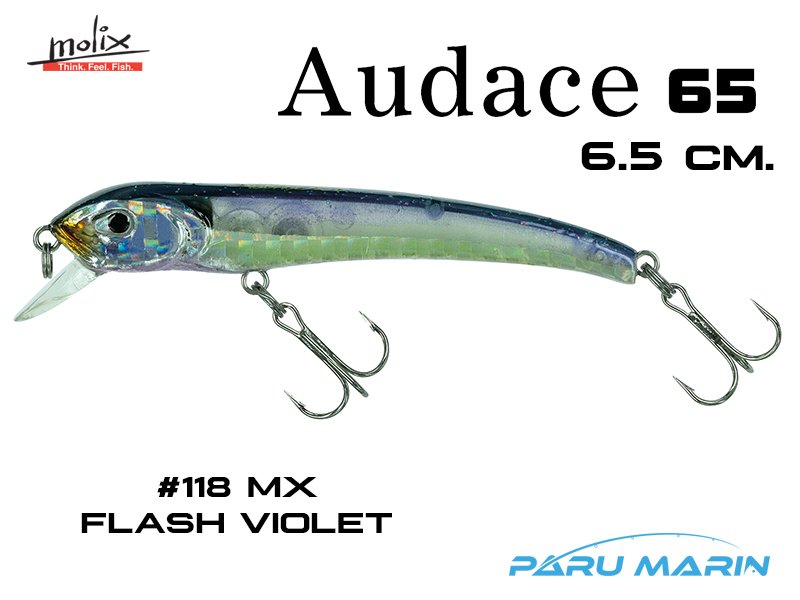 Molix Audace 65 Suspending - 6.5cm. #118 MX Flash Violet