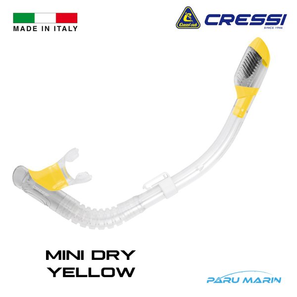 Cressi Minidry Kuru Şnorkel 7-15 Yaş Sarı