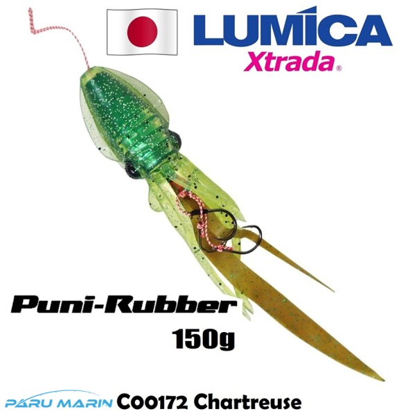 Lumica Xtrada Puni Rubber Tai Rubber Slider 150gr. C00172 Chartreuse