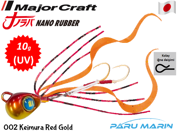 Major Craft Nano Rubber 10gr. 002 Keimura Red Gold UV