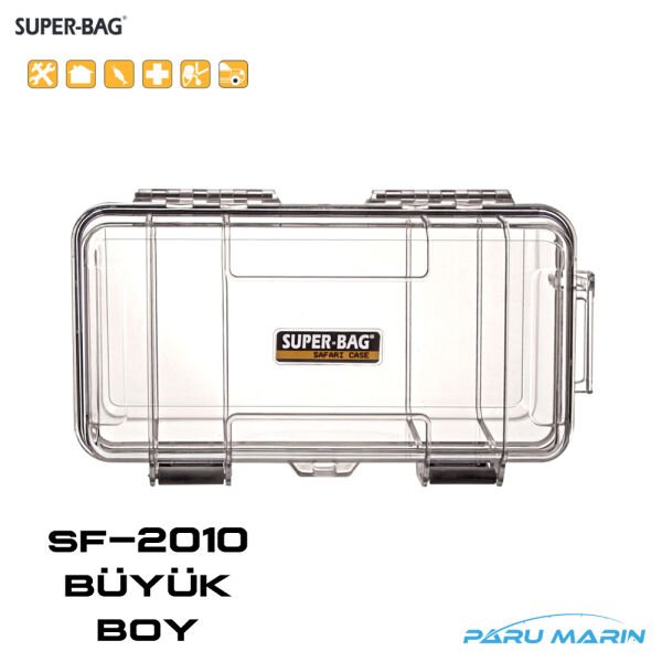 Super Box SF-2010 Şeffaf Su Geçirmez Kutu Büyük Boy