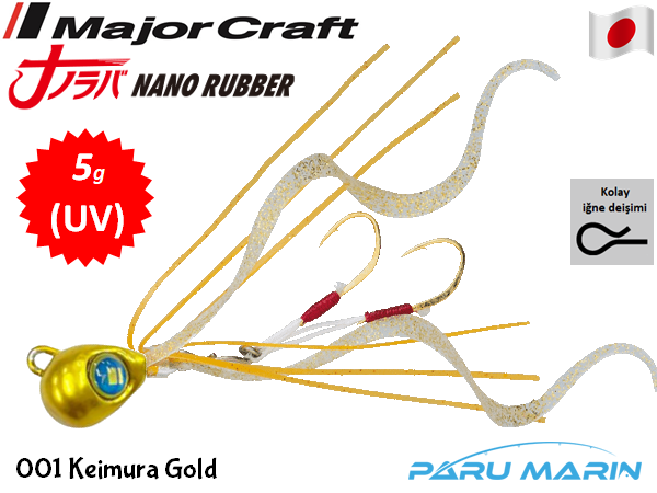 Major Craft Nano Rubber 5gr. 001 Keimura Gold UV