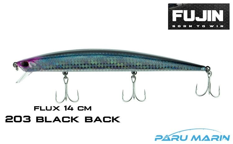 Fujin Flux 140mm 18gr Floating Maket Balık 203 Black Back