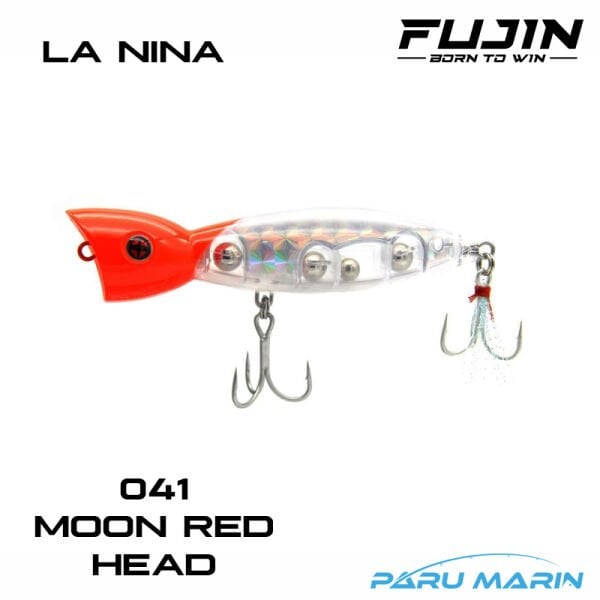 Fujin La Nina Maket Balık Su Üstü Popper 041 Moon Red Head