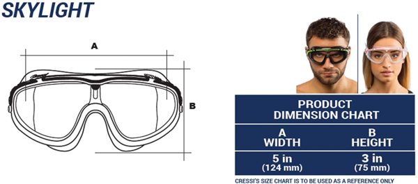 Cressi Skylight Black / Blue Yüzücü Gözlüğü