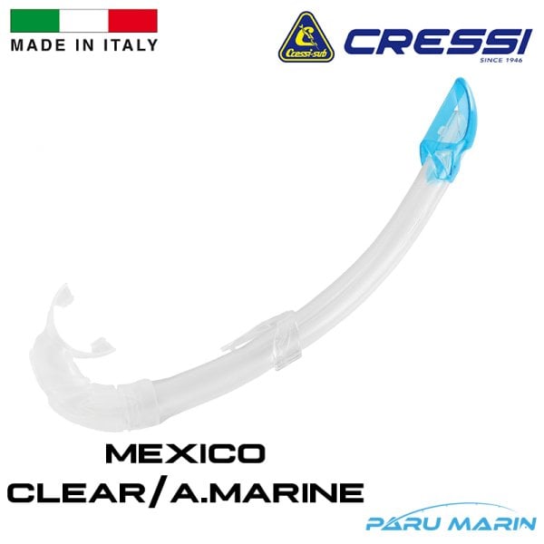 Cressi Mexico Şnorkel Şeffaf / Açık Mavi