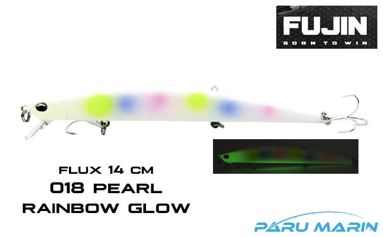 Fujin Flux 140mm 18gr Floating Maket Balık 018 Pearl Rainbow Glow Belly