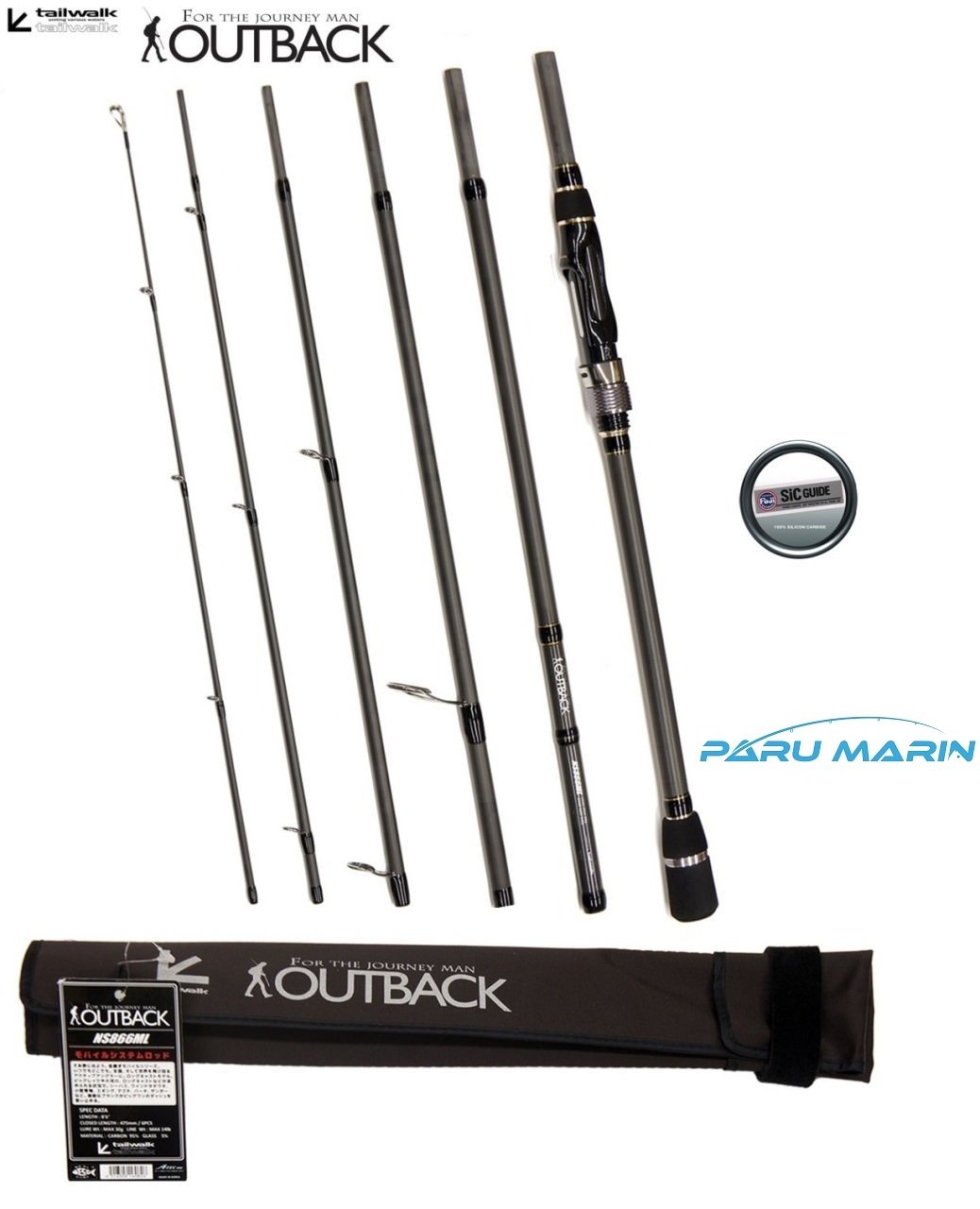 Tailwalk Outback Seabass NS866ML 260cm 10-30gr Seyahat Spin Kamışı