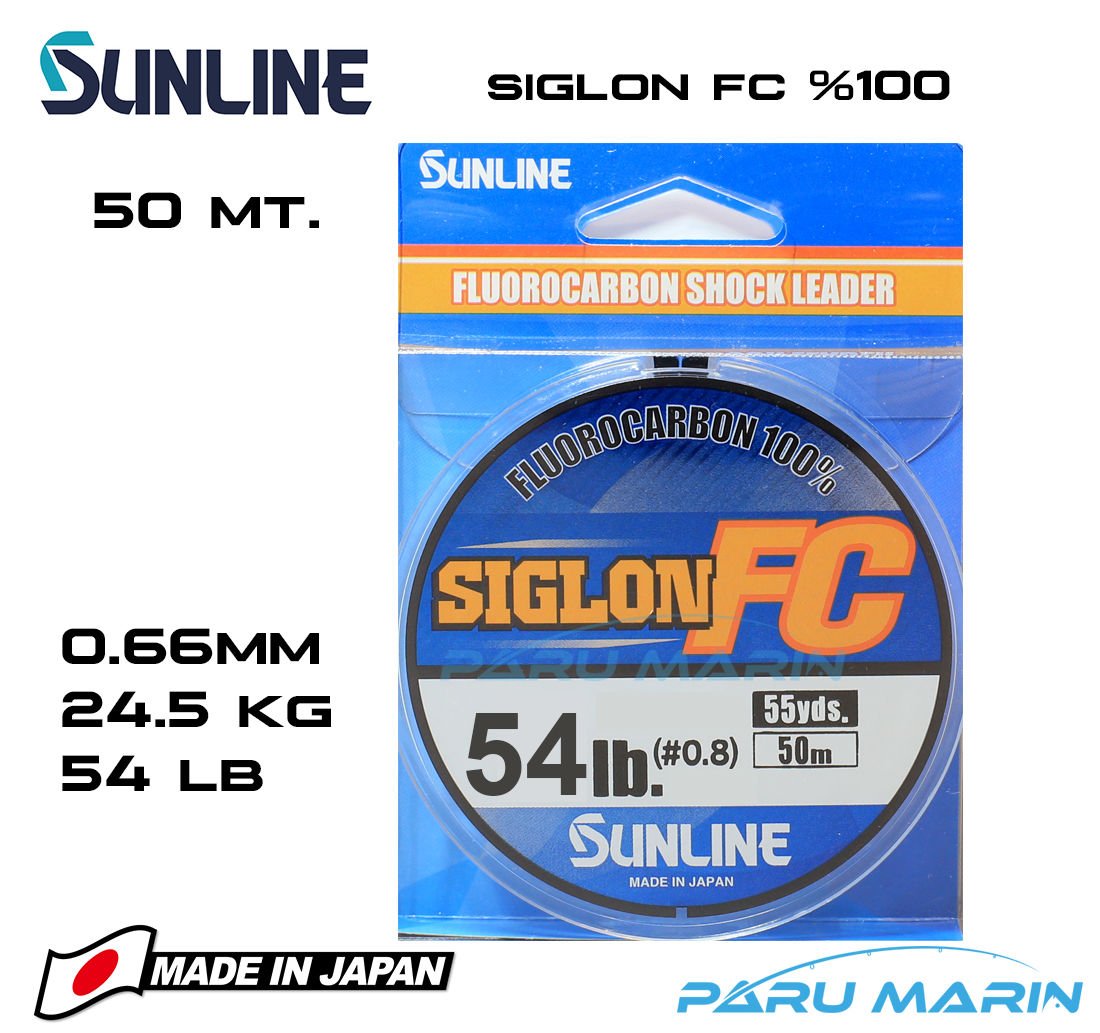 Sunline Siglon %100 Florokarbon Misina 0.66mm 50 Mt.