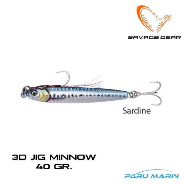 Savage Gear 3D Jig Minnow 40gr. Jig Sardine