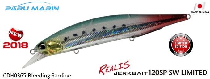 Duo Realis Jerkbait 120SP SW CDH0365 / Bleeding Sardine